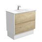 VANESSA AMATO 900 SCANDI OAK Vanity with Matte White Panels and Kick 1TH