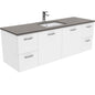 SARAH DOVE GREY 1500 UNI Wall Hung Cab with Handles Single Bowl 1TH