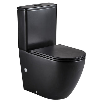 Koko Slim Seat Back-to-Wall Toilet Suite, Matte Black