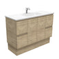 VANESSA Poly Marble 1200 Edge SCANDI OAK Cab on Kick 1TH