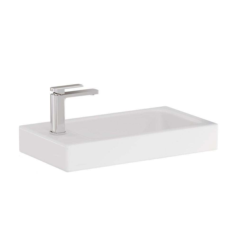 Denzel Slim Ensuite Depth Ceramic Basin-Top