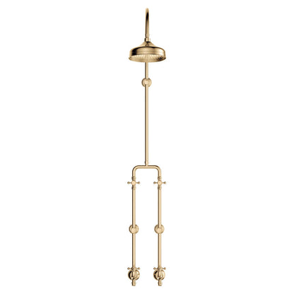 Lillian Exposed Rail Shower & Bath Set, Urban Brass