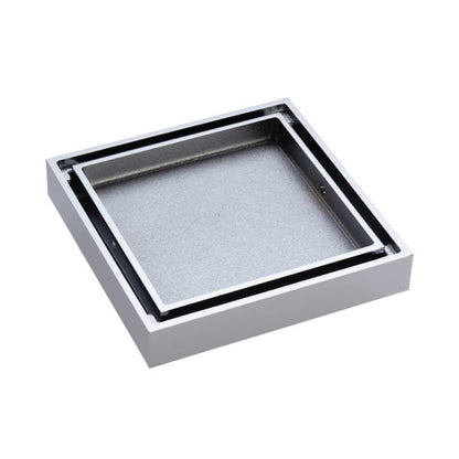 FLOOR WASTE 100mm Square Tile 2-in-1 88mm outlet Chrome