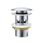 BASIN WASTE Dome Pop Up 32x70mm with Overflow Chrome