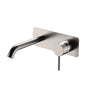 KAYA Basin/Bath Wall Mixer 160mm Outlet Set Brushed Nickel Soft Square Plate