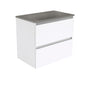 SATORI QUEST 750 Gloss White 2 Drawer Vanity Wall Hung