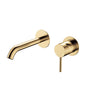 KAYA Basin/Bath Wall Mixer 160mm Outlet Set Urban Brass Round Plates