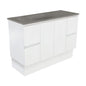 SATORI FINGERPULL 1200 Satin White Vanity On Kick