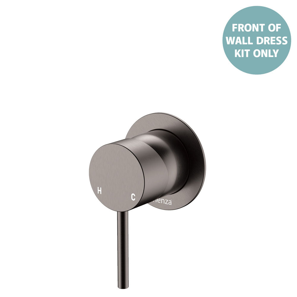 Kaya Wall Mixer Dress Kit, Small Round Plates, Gun Metal