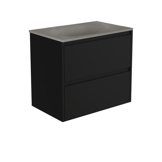 SATORI AMATO 750 Satin Black Vanity Wall Hung