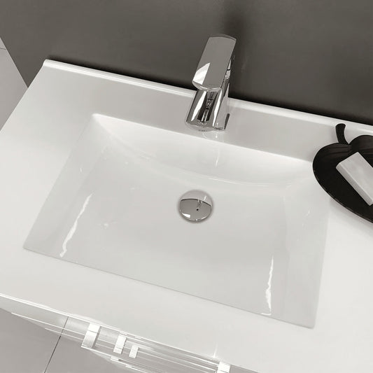 VANESSA AMATO 750 SCANDI OAK Vanity with Matte White Panels and Kick 1TH