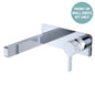 SANSA Basin Wall Mixer Set Dress Kit Chrome Soft Square Plate