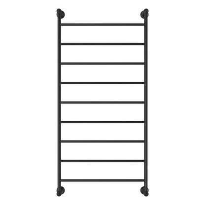 LILLIAN Heated Towel Rail 60120 Matte Black (9 Bars) 600x1208x95mm