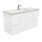 SARAH ROMAN SAND 1200 Fingerpull Matte White Wall Hung Cab 1TH