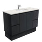 SARAH ROMAN SAND 1200 Fingerpull Matte Black Cab on Kick 1TH