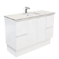SARAH ROMAN SAND 1200 Fingerpull Matte White Cab on Kick 1TH