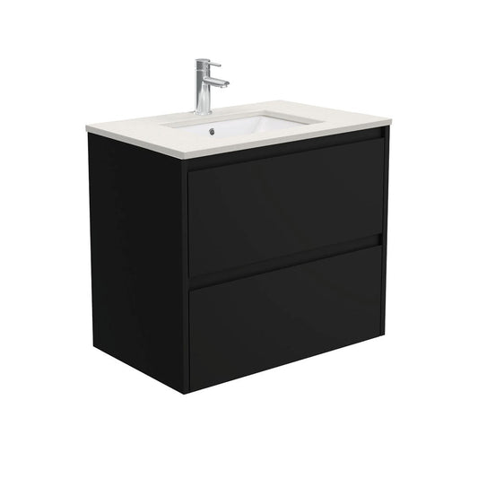 SARAH ROMAN SAND AMATO 750 Satin Black Vanity Wall Hung 1TH