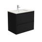 SARAH ROMAN SAND AMATO 750 Satin Black Vanity Wall Hung 1TH