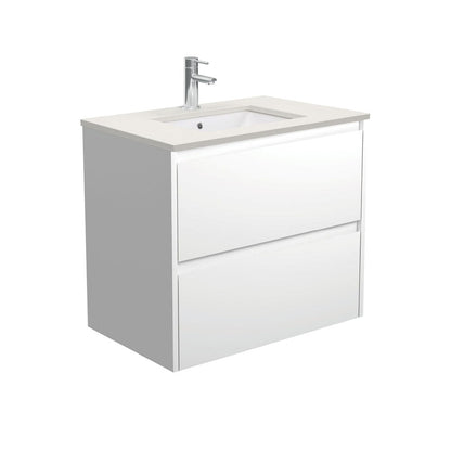 SARAH ROMAN SAND AMATO 750 Satin White Vanity Wall Hung 1TH