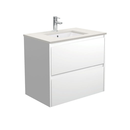 SARAH ROMAN SAND AMATO 750 Satin White Vanity Wall Hung 1TH