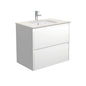 SARAH ROMAN SAND AMATO 750 Satin White Vanity Wall Hung 1TH