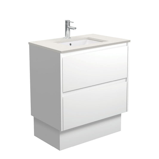 SARAH ROMAN SAND AMATO 750 Satin White Vanity On Kick 1TH