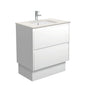 SARAH ROMAN SAND AMATO 750 Satin White Vanity On Kick 1TH