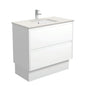 SARAH ROMAN SAND AMATO 900 Satin White Vanity On Kick 1TH