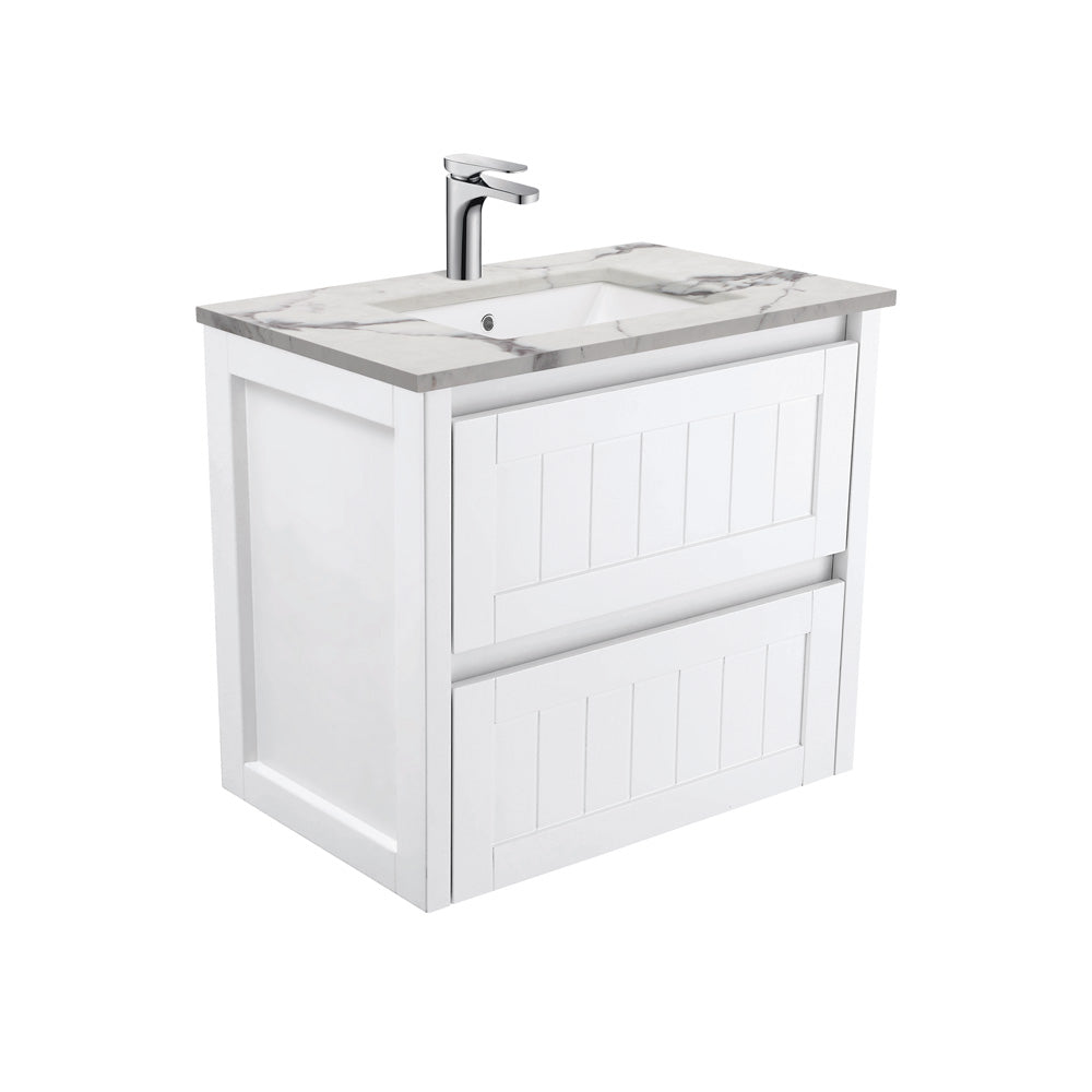 SARAH CALACATTA MARBLE 750 HAMPTON Wall Hung Cab 1TH