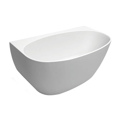 Keeto Back-To-Wall Acrylic Bath, 1500mm