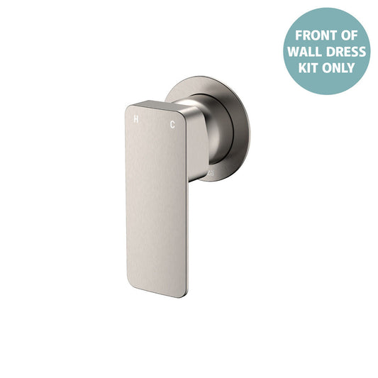 Tono Wall Mixer Dress Kit, Brushed Nickel, Small Round Plate