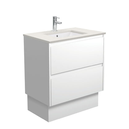 SARAH ROMAN SAND AMATO 750 Satin White Vanity On Kick 1TH