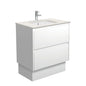 SARAH ROMAN SAND AMATO 750 Satin White Vanity On Kick 1TH