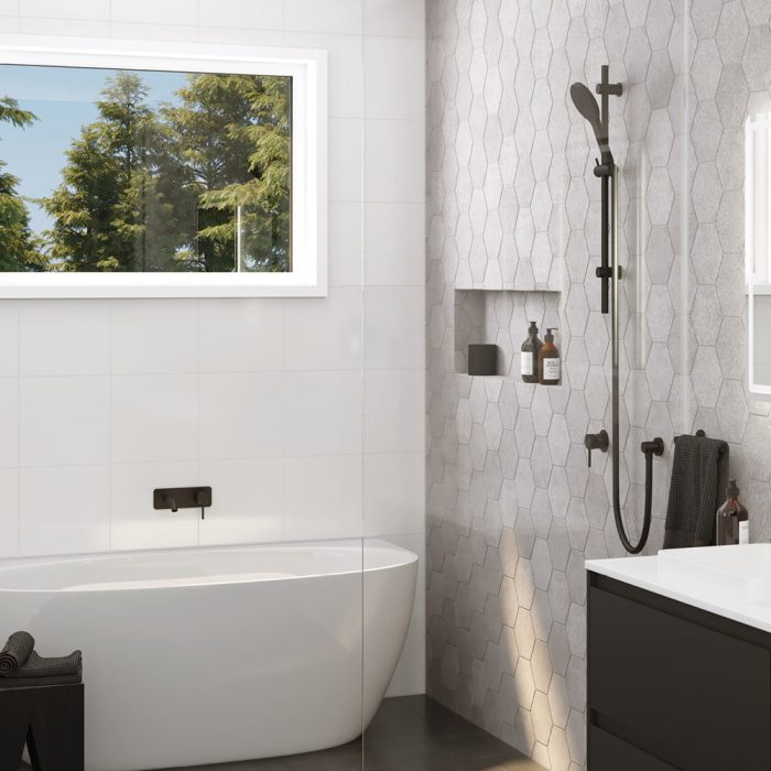 Kaya Rail Shower, Matte Black