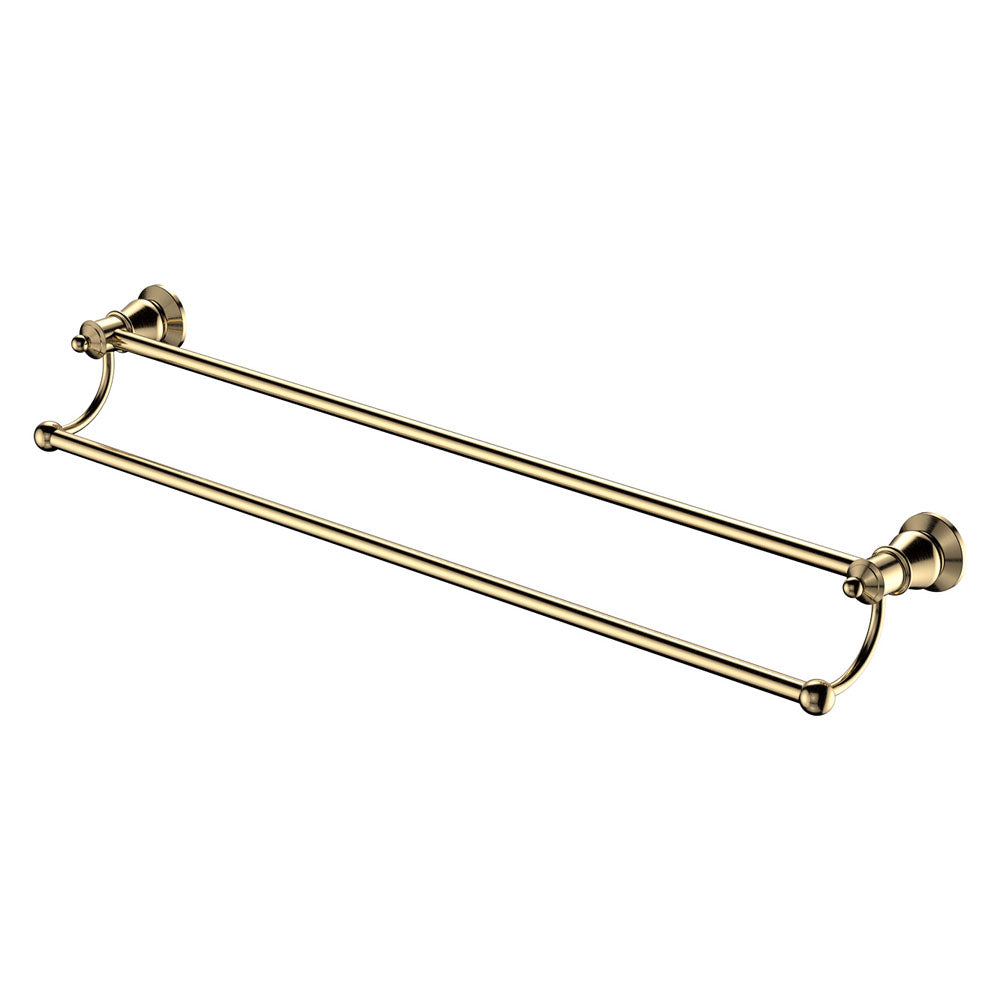 LILLIAN Double Towel Rail Urban Brass PVD