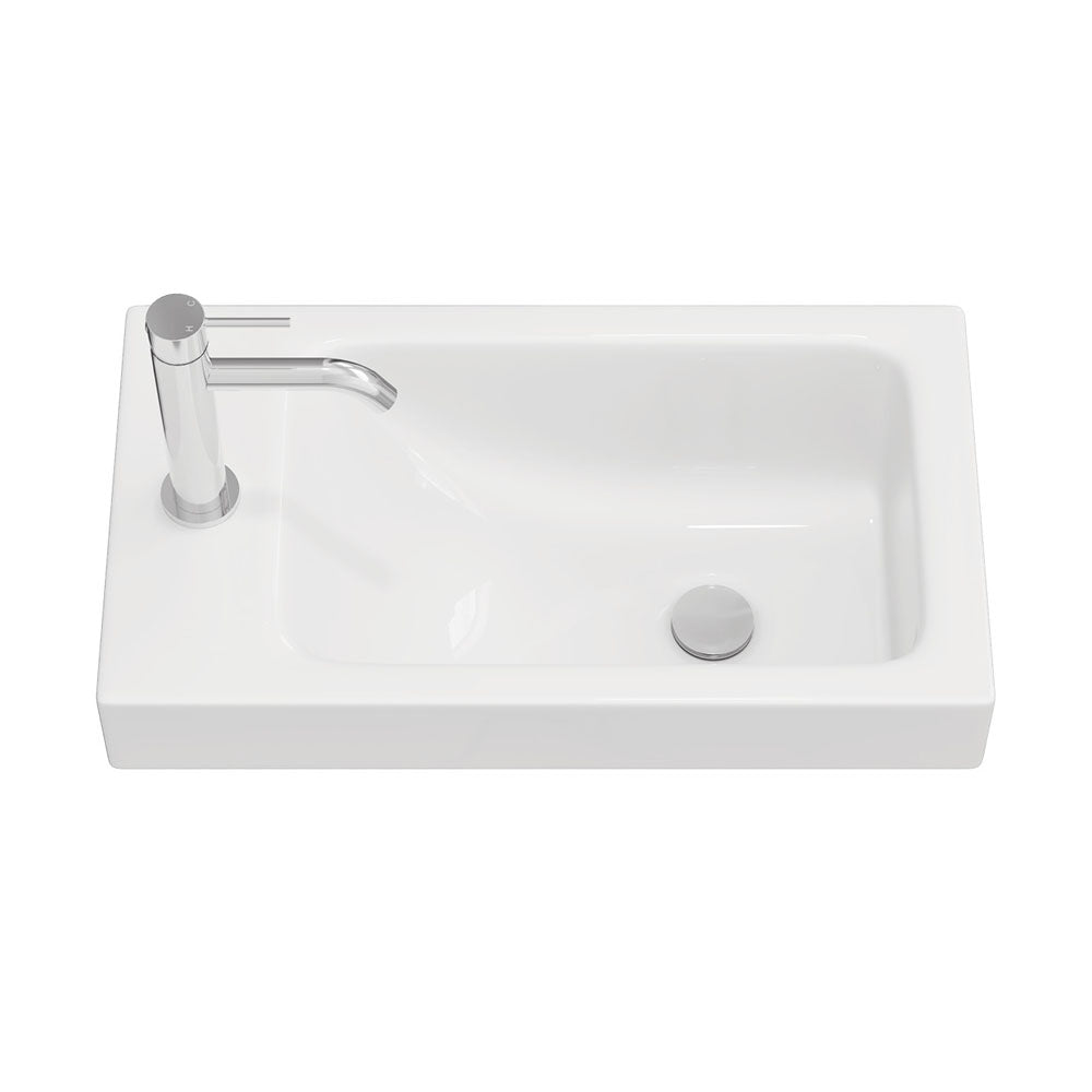 Denzel Slim Ensuite Depth Ceramic Basin-Top