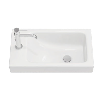 Denzel Slim Ensuite Depth Ceramic Basin-Top