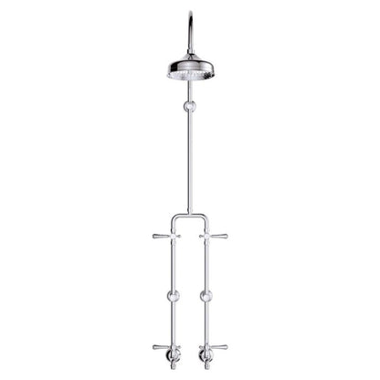 Lillian Lever Exposed Rail Shower & Bath Set, Chrome