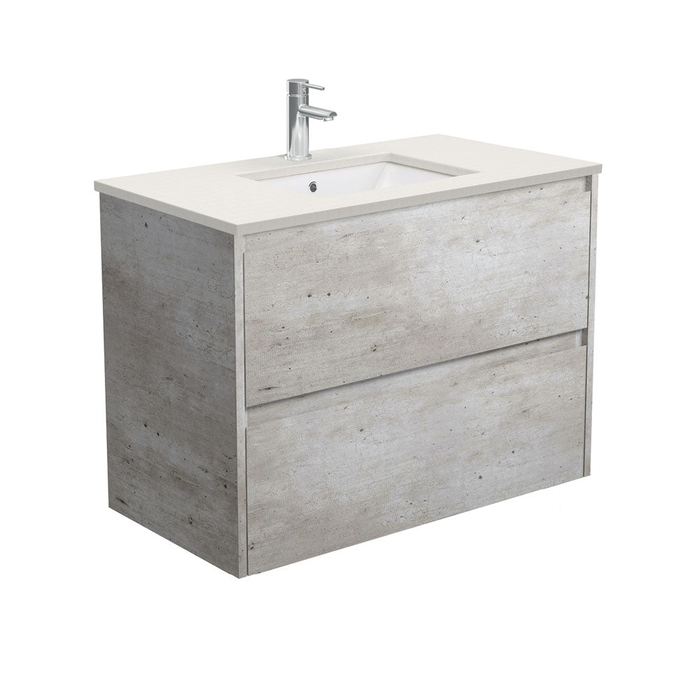 Sarah Roman Sand Undermount 900 Amato Industrial Wall-Hung Vanity