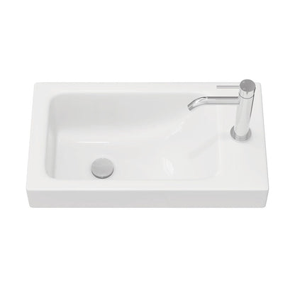 Denzel Slim Ensuite Depth Ceramic Basin-Top