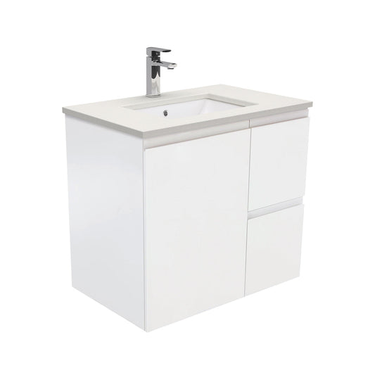 Sarah Roman Sand Undermount 750 Fingerpull Satin White Wall-Hung Vanity