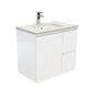 Sarah Roman Sand Undermount 750 Fingerpull Satin White Wall-Hung Vanity