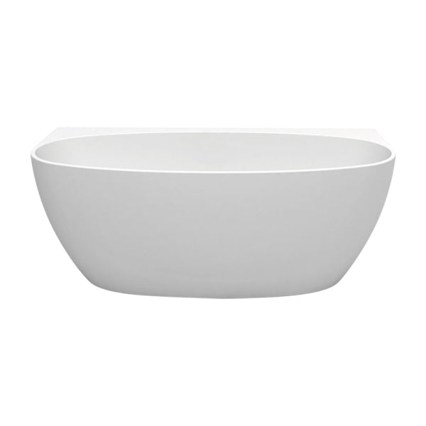Keeto Back-To-Wall Acrylic Bath, 1500mm