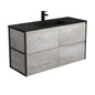 MONTANA AMATO 1200 INDUSTRIAL Vanity with Matte Black Frames Wall Hung 1TH