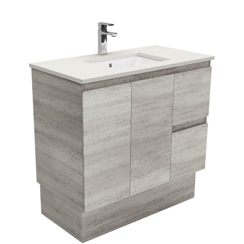 Sarah Roman Sand Undermount 900 Edge Industrial Vanity on Kick