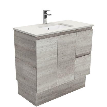 Sarah Roman Sand Undermount 900 Edge Industrial Vanity on Kick