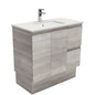 Sarah Roman Sand Undermount 900 Edge Industrial Vanity on Kick