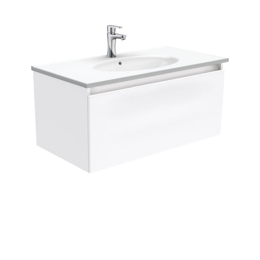 ROTONDO Ceramic 900 MANU Wall Hung Cab with 2 Internal Drawers 1TH