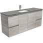 SARAH DOVE GREY 1500 INDUSTRIAL EDGE Wall Hung Cab Single Bowl 1TH