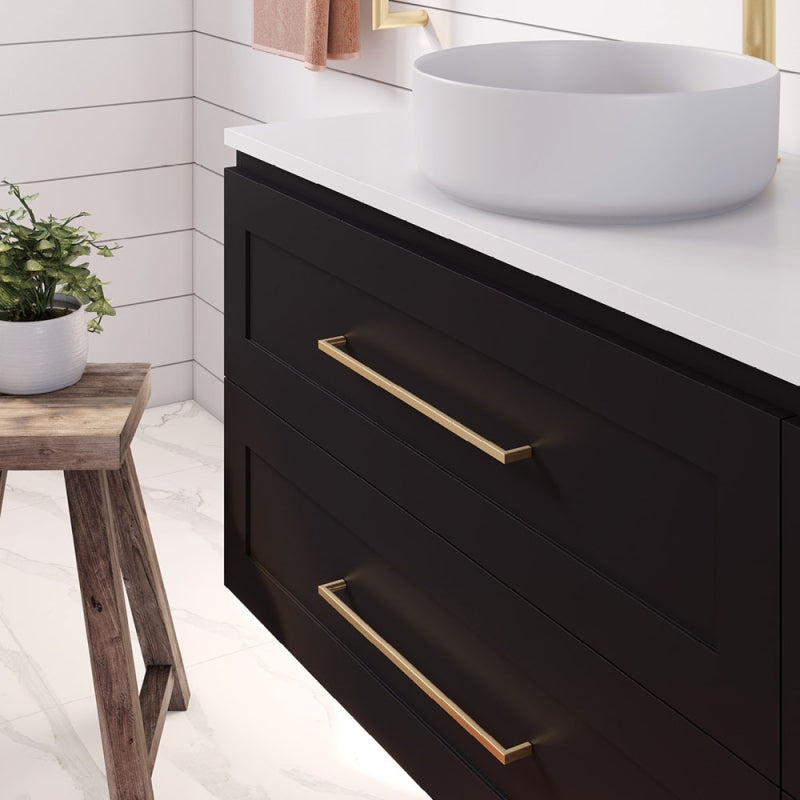 Urbane 128mm Handle, Brushed Gold